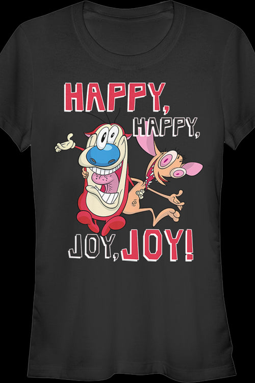 Ladies Happy Happy Joy Joy Ren and Stimpy Shirtmain product image