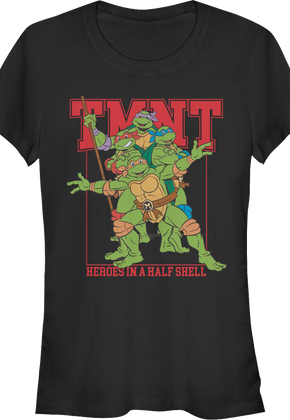Ladies Heroes In A Half Shell Teenage Mutant Ninja Turtles Shirt