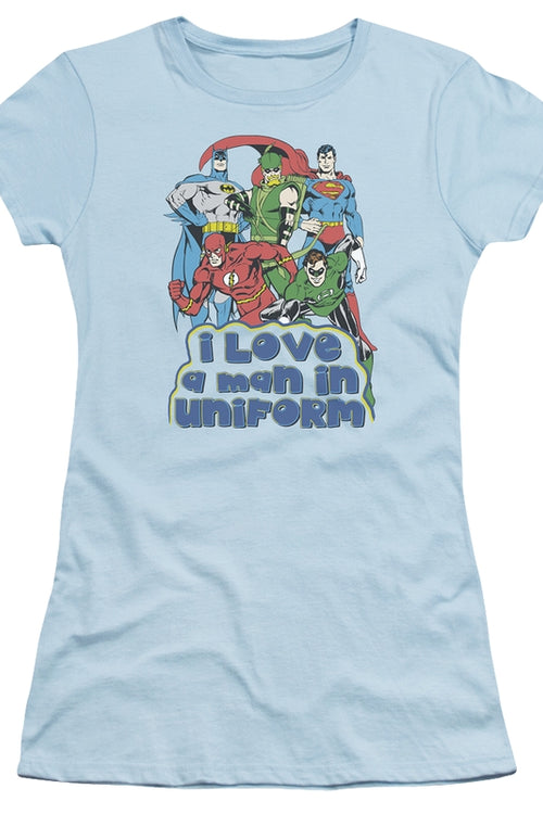 Ladies I Love A Man In Uniform DC Comics Shirtmain product image