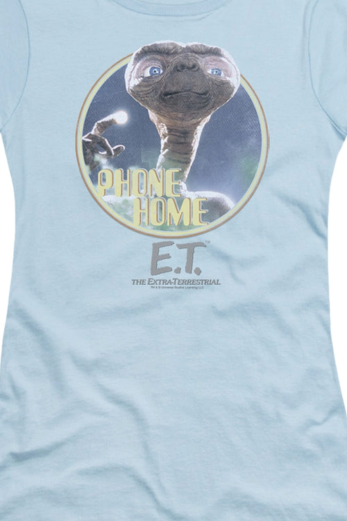 Ladies Light Blue Phone Home ET Shirtmain product image
