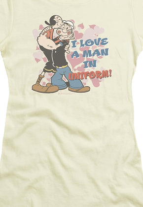 Ladies Man In Uniform Popeye Shirt