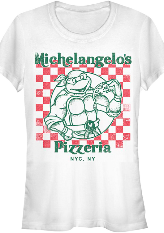 Ladies Michelangelo's Pizzeria Teenage Mutant Ninja Turtles Shirt - main product image