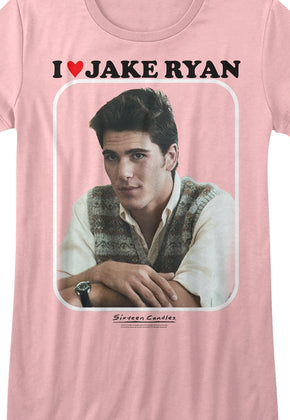 Junior Pink I Love Jake Ryan Sixteen Candles Shirt