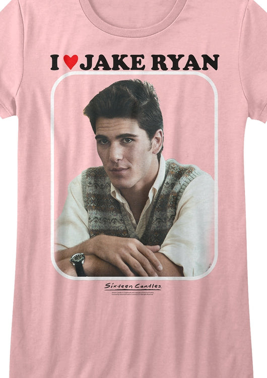 Junior Pink I Love Jake Ryan Sixteen Candles Shirt - main product image