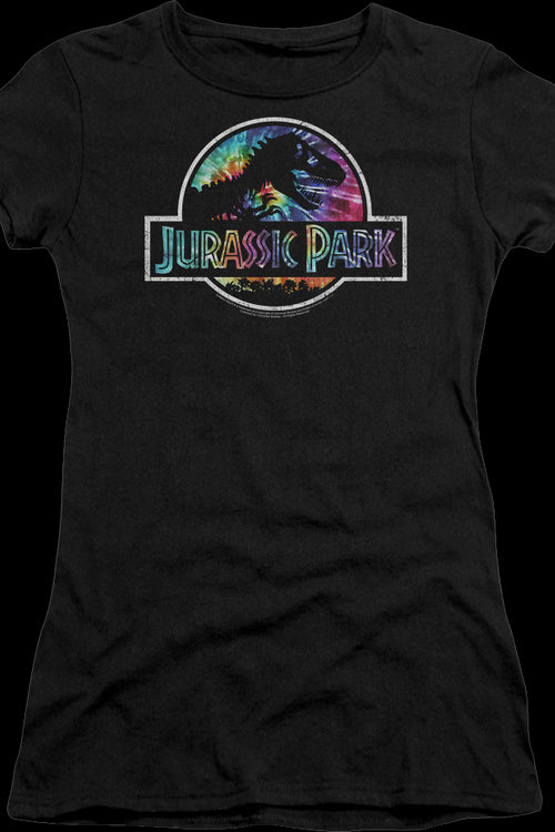 Ladies Tie Dye Logo Jurassic Park Shirtmain product image