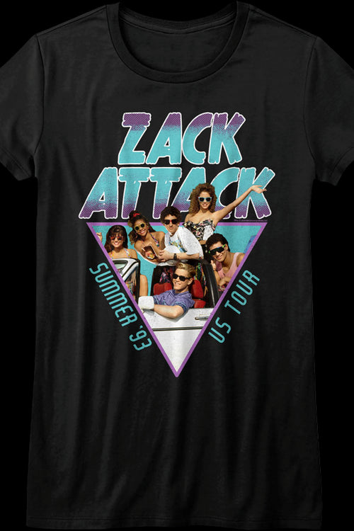 Ladies Zack Attack Summer Tour Saved By The Bell Shirtmain product image