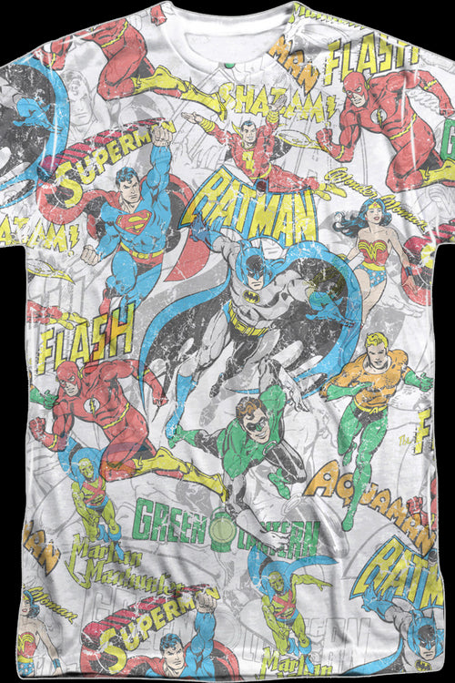 Justice League Front & Back Collage DC Comics T-Shirtmain product image