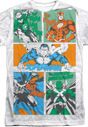 Justice League Comic Panels DC Comics T-Shirt