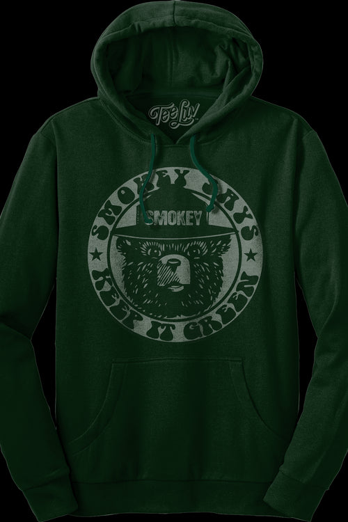 Keep It Green Smokey Bear Hoodiemain product image