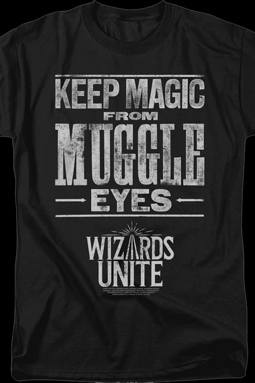 Keep Magic From Muggle Eyes Harry Potter T-Shirtmain product image