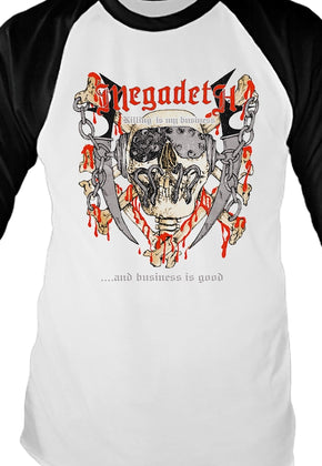 Killing Is My Business Megadeth Raglan Baseball Shirt