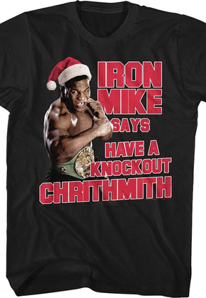 Knockout Christmas Mike Tyson T-Shirt
