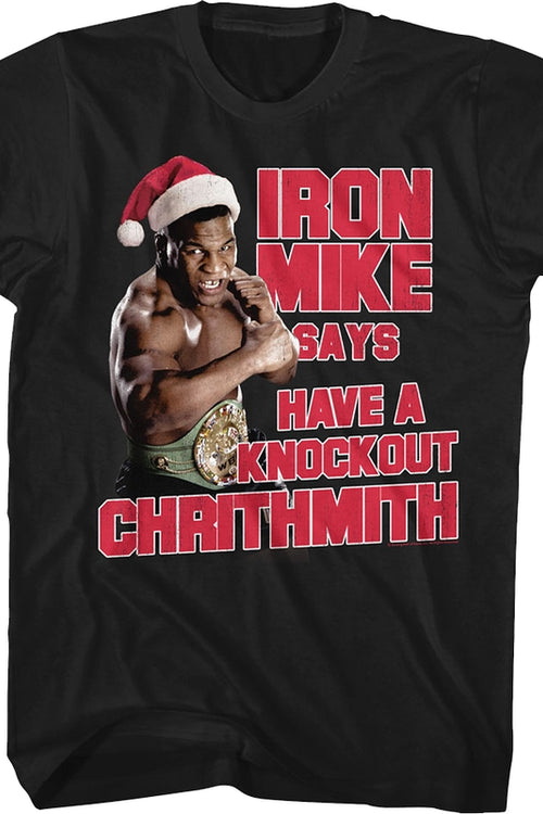 Knockout Christmas Mike Tyson T-Shirtmain product image