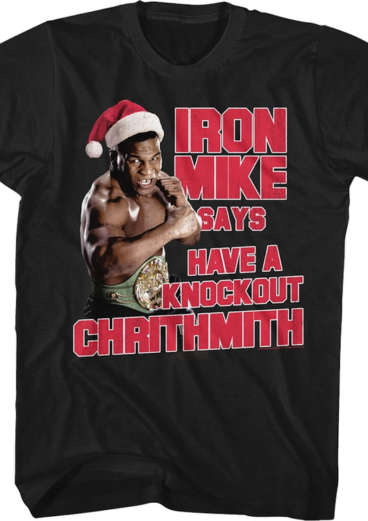 Knockout Christmas Mike Tyson T-Shirt - main product image