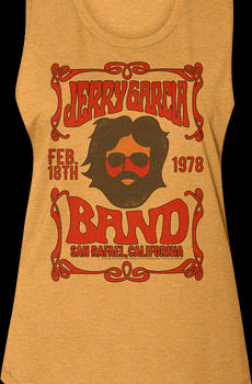 Ladies 1978 Jerry Garcia Muscle Tank Top