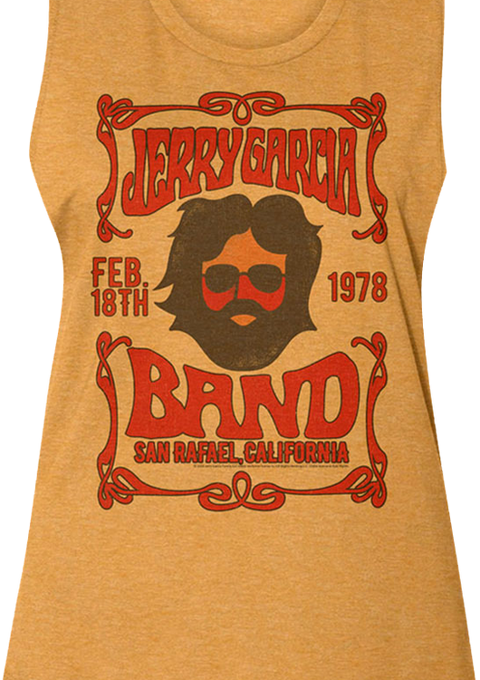Ladies 1978 Jerry Garcia Muscle Tank Top - main product image