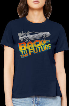 Ladies 8-Bit Back To The Future Shirt