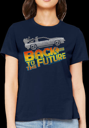 Ladies 8-Bit Back To The Future Shirt