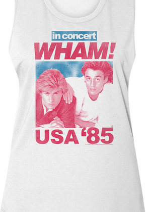 Ladies '85 USA Concert Wham Muscle Tank Top