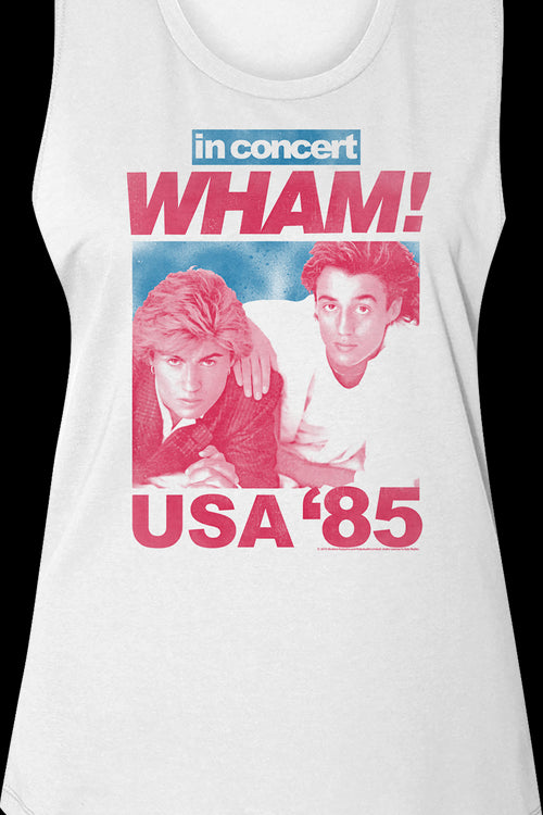 Ladies '85 USA Concert Wham Muscle Tank Topmain product image