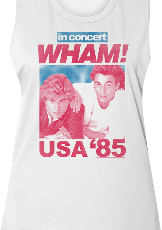 Ladies '85 USA Concert Wham Muscle Tank Top - main product image