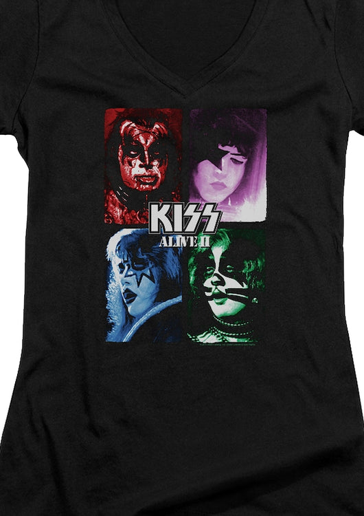 Ladies Alive II KISS V-Neck Shirt - main product image