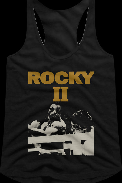 Ladies Black and White Rocky II Racerback Tank Topmain product image