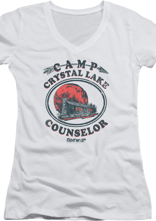 Ladies Camp Crystal Lake Counselor V-Neck Shirt - main product image