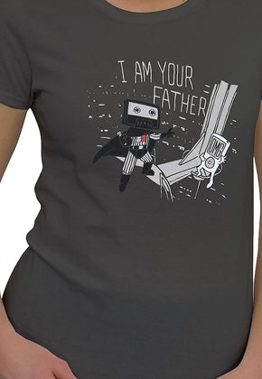 Ladies Cassette Vader I Am Your Father Star Wars Shirt