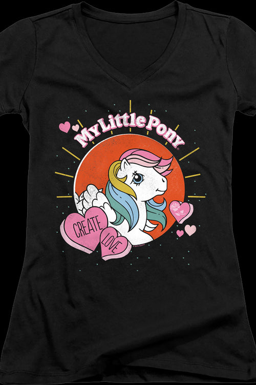 Ladies Create Love My Little Pony V-Neck Shirtmain product image