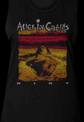 Ladies Dirt Alice In Chains Muscle Tank Top