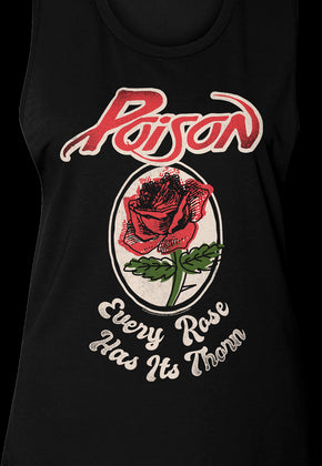 Ladies Every Rose Has Its Thorn Poison Muscle Tank Top