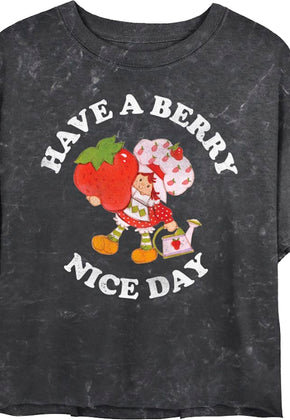 Ladies Have A Berry Nice Day Strawberry Shortcake Crop Top