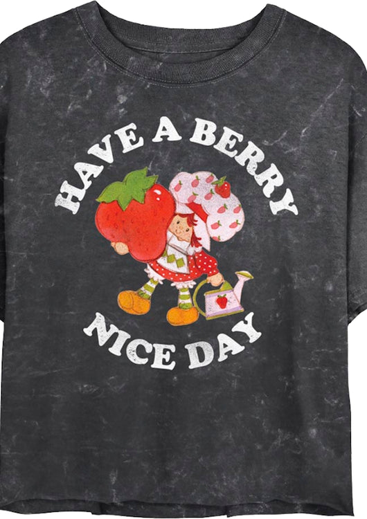 Ladies Have A Berry Nice Day Strawberry Shortcake Crop Top - main product image