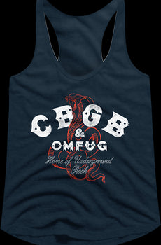 Ladies Home of Underground Rock CBGB Racerback Tank Top