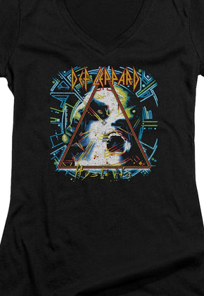 Ladies Hysteria Def Leppard V-Neck Shirt