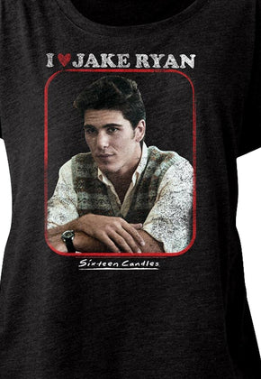 Ladies I Love Jake Ryan Sixteen Candles Dolman Shirt