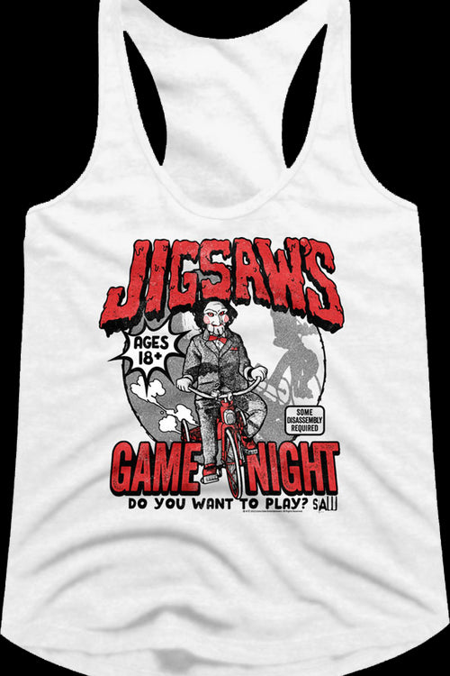 Ladies Jigsaw's Game Night Saw Racerback Tank Topmain product image