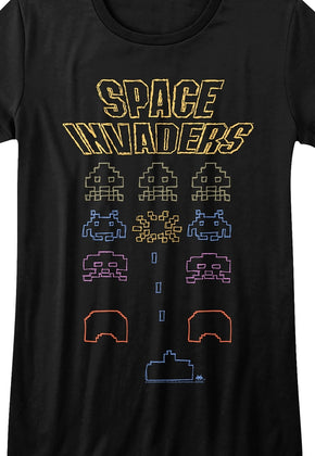 Ladies Kill Shot Space Invaders Shirt