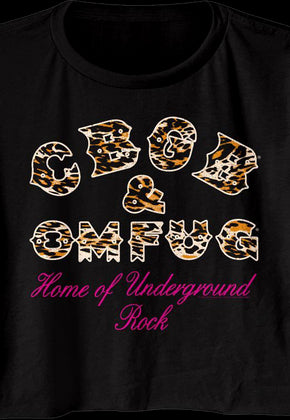 Ladies Leopard Print CBGB Crop Top