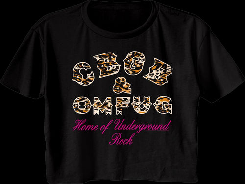 Ladies Leopard Print CBGB Crop Topmain product image