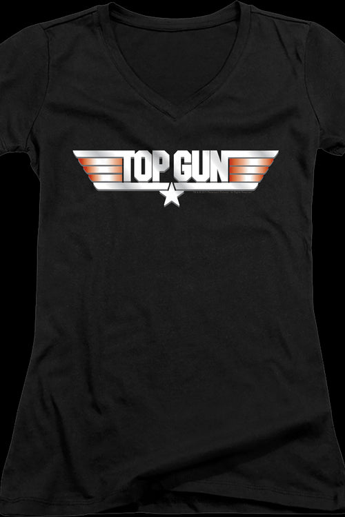 Ladies Movie Logo Top Gun V-Neck Shirtmain product image