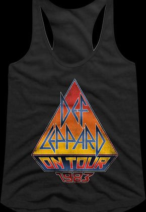 Ladies On Tour 1983 Def Leppard Racerback Tank Top