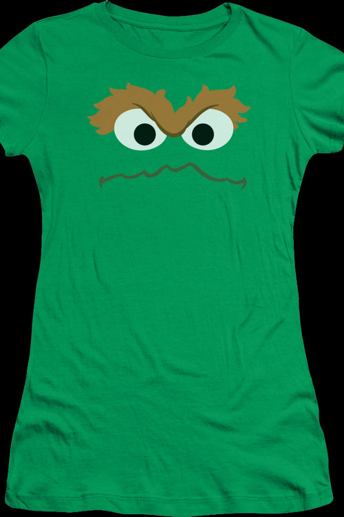 Ladies Oscar The Grouch Face Sesame Street Shirtmain product image