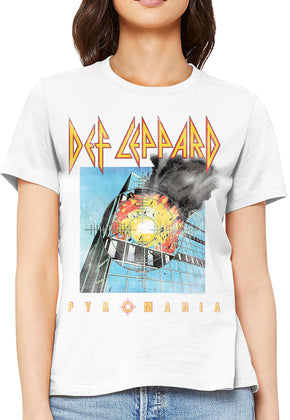 Womens Pyromania Cover Def Leppard Shirt