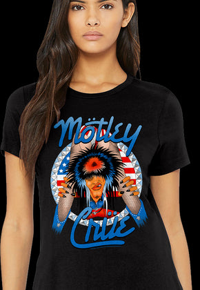 Womens Red White and Crue Allister Fiend Motley Crue Shirt