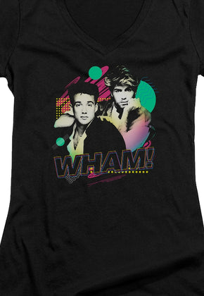 Ladies Retro Wham V-Neck Shirt