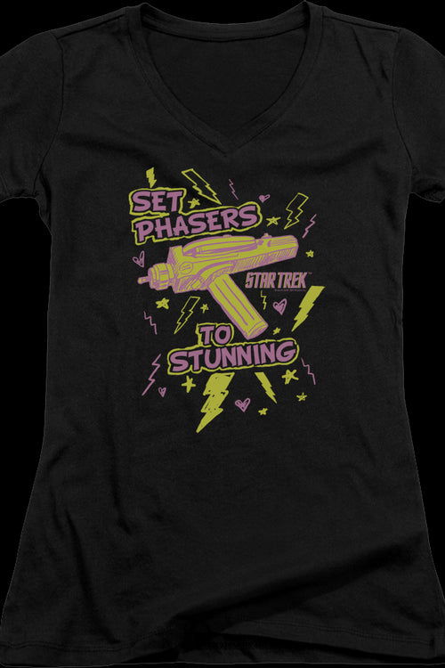 Ladies Set Phasers To Stunning Star Trek V-Neck Shirtmain product image