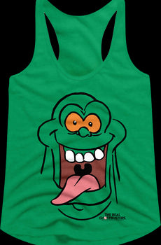 Ladies Slimer's Face Real Ghostbusters Racerback Tank Top