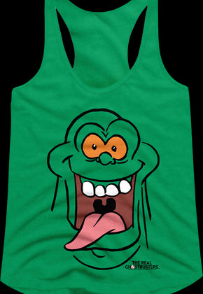 Ladies Slimer's Face Real Ghostbusters Racerback Tank Top